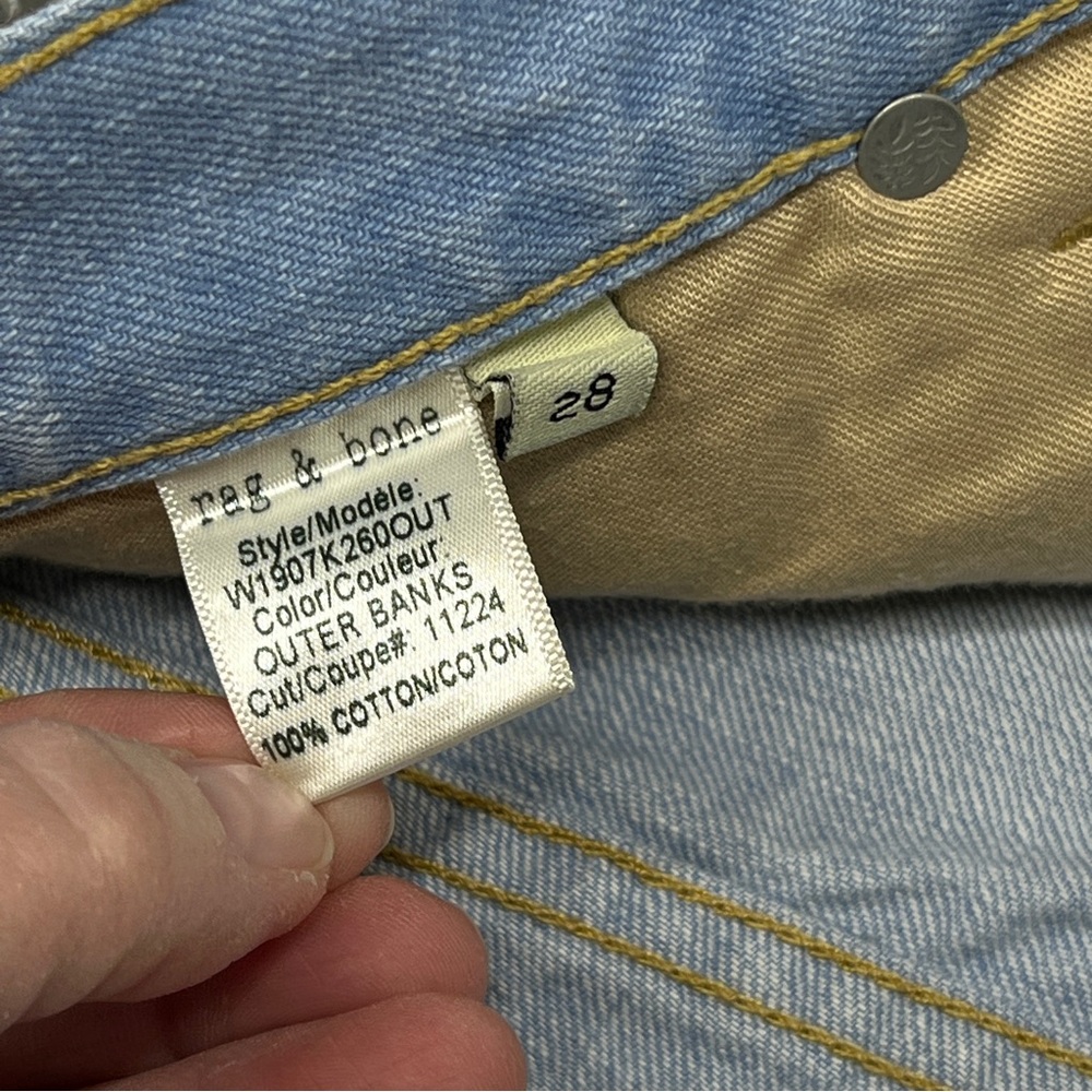 RAG & BONE Size 28 Women’s Cut off light blue denim shorts . - Picture 8 of 9